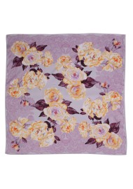 Pastel Pink Summer Scarf with Rose Print