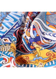 Colorful Purple Tribal Print Scarf Close Up