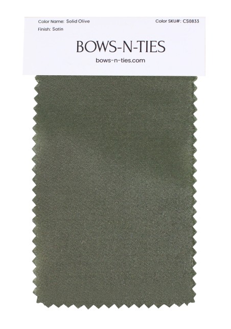 Satin Fabric Swatch - Solid Olive