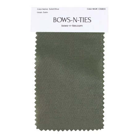 Satin Fabric Swatch - Solid Olive
