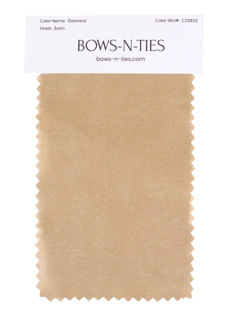 Satin Fabric Swatch - Oatmeal