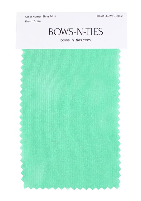 Satin Fabric Swatch - Shiny Mint
