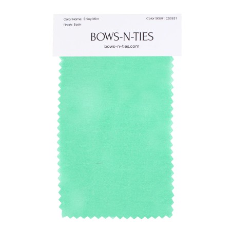 Satin Fabric Swatch - Shiny Mint