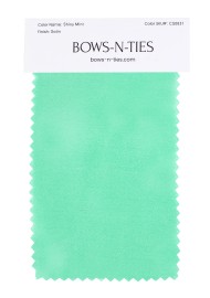 Satin Fabric Swatch - Shiny Mint