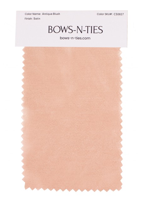 Antique Blush Satin Fabric Swatch | Antique Blush Fabric Swatch for Men's Wedding Ties and Accessories