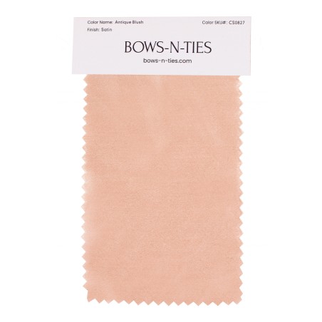 Antique Blush Satin Fabric Swatch | Antique Blush Fabric Swatch for Men's Wedding Ties and Accessories