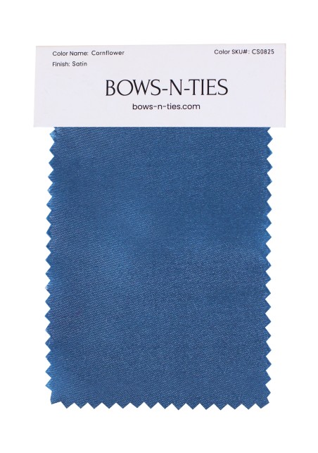 Satin Fabric Swatch - Cornflower