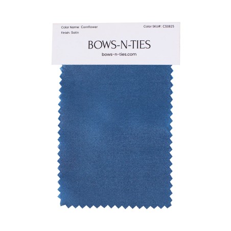 Satin Fabric Swatch - Cornflower