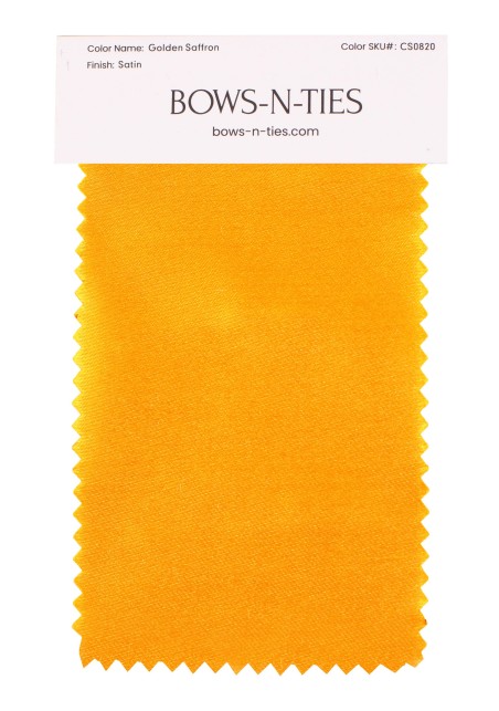 Satin Fabric Swatch - Golden Saffron