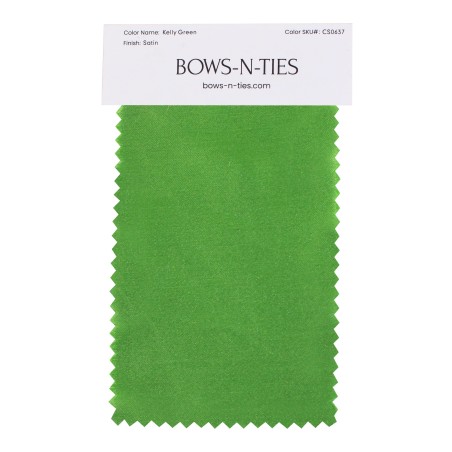 Satin Fabric Swatch - Kelly Green