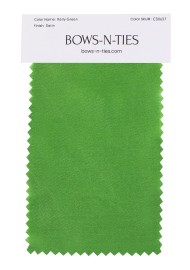 Satin Fabric Swatch - Kelly Green