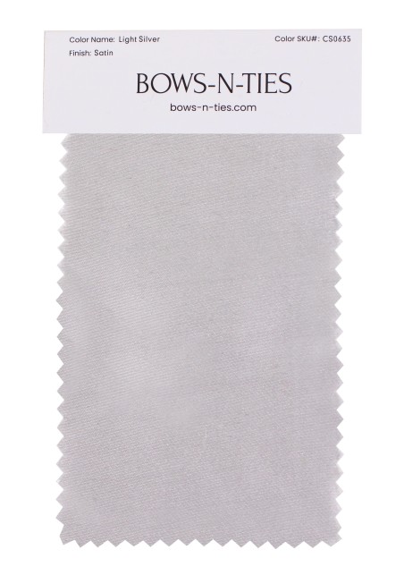 Satin Fabric Swatch - Light Silver