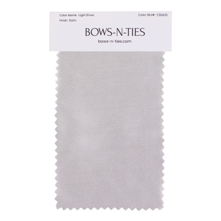 Satin Fabric Swatch - Light Silver