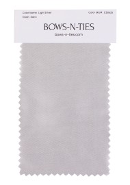 Satin Fabric Swatch - Light Silver