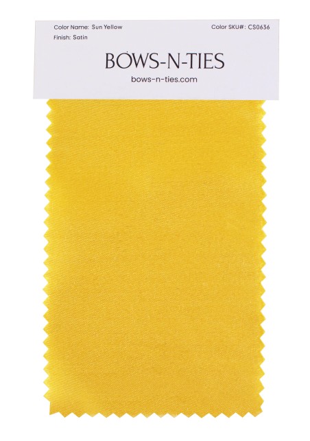 Satin Fabric Swatch - Sun Yellow
