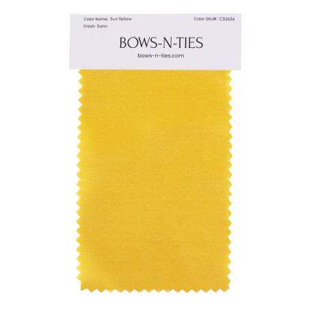 Satin Fabric Swatch - Sun Yellow
