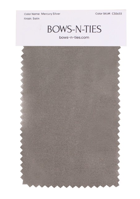 Satin Fabric Swatch - Mercury Silver