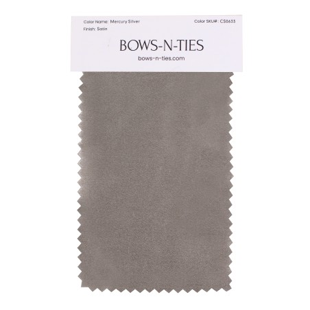 Satin Fabric Swatch - Mercury Silver