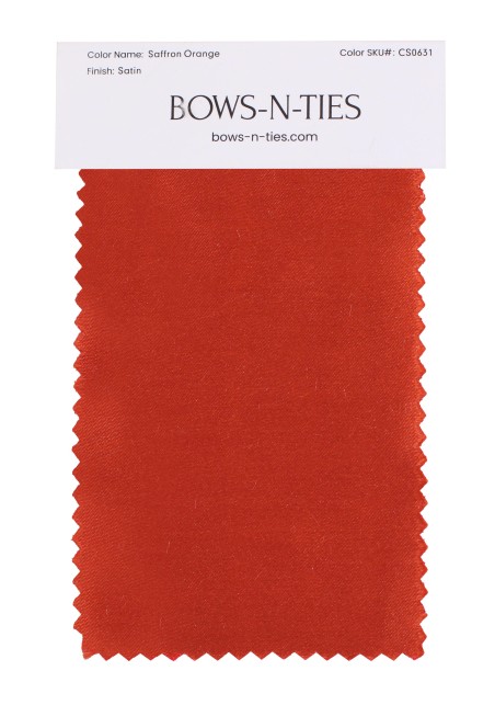 Satin Fabric Swatch - Deep Saffron Orange