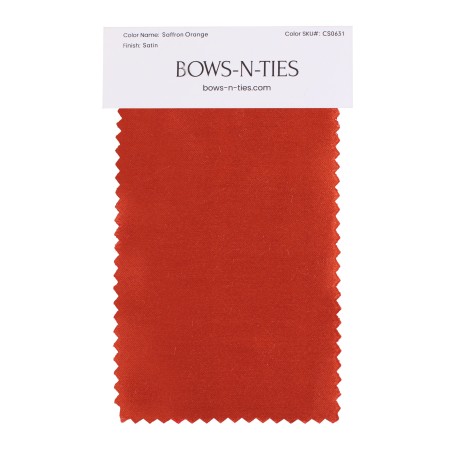 Satin Fabric Swatch - Deep Saffron Orange