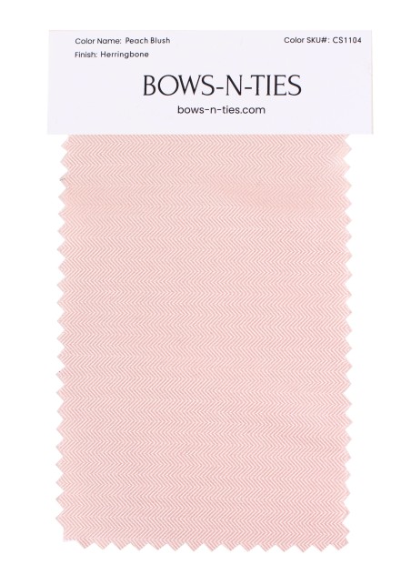 Herringbone Fabric Swatch - Peach Blush