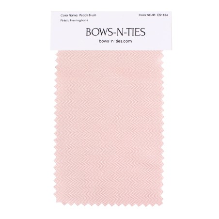 Herringbone Fabric Swatch - Peach Blush