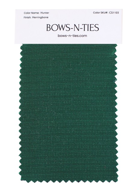 Herringbone Fabric Swatch - Hunter