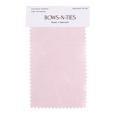 Herringbone Fabric Swatch - Soft Blush