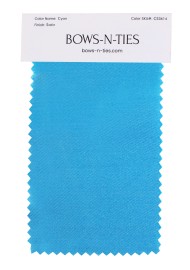 Satin Fabric Swatch - Cyan