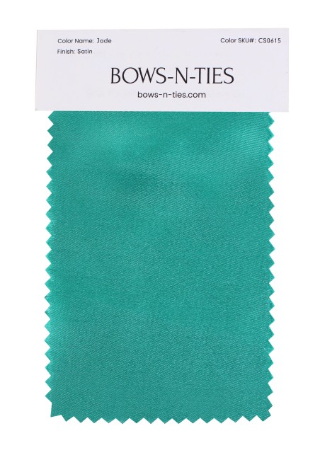 Satin Fabric Swatch - Jade