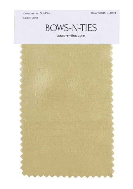 Satin Fabric Swatch - Gold Tan