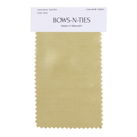 Satin Fabric Swatch - Gold Tan