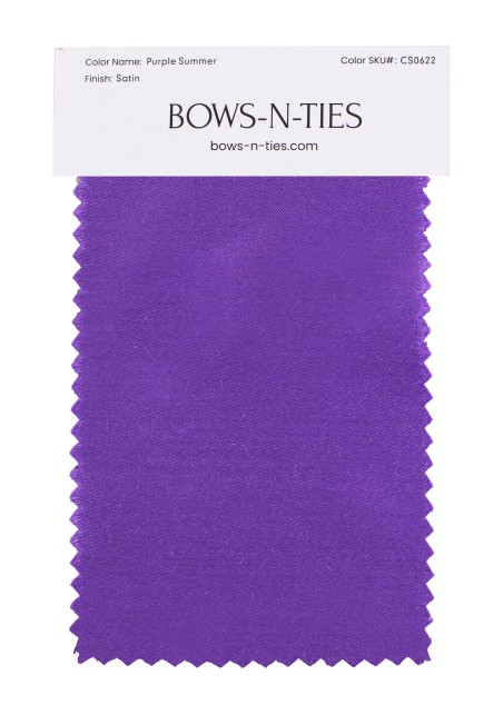 Satin Fabric Swatch - Purple Summer