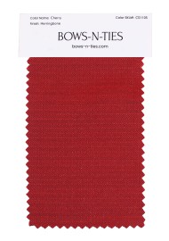 Herringbone Fabric Swatch - Cherry