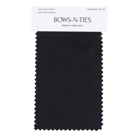 Herringbone Fabric Swatch - Black