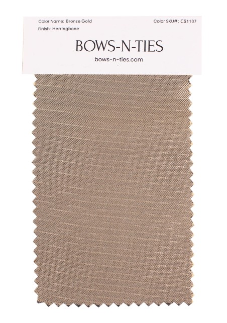 Herringbone Fabric Swatch - Bronze Gold