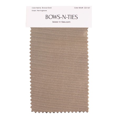 Herringbone Fabric Swatch - Bronze Gold