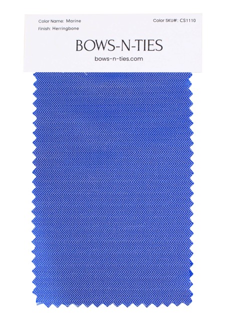 Herringbone Fabric Swatch - Marine