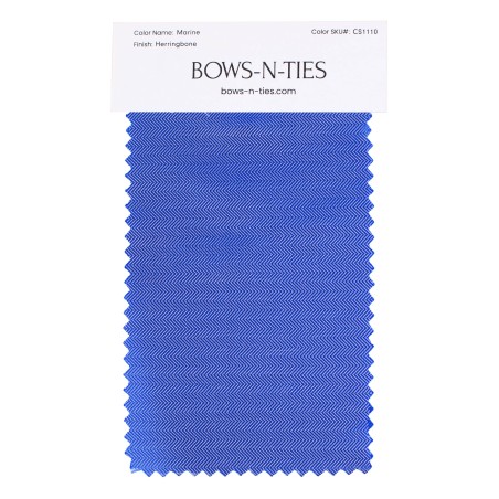 Herringbone Fabric Swatch - Marine