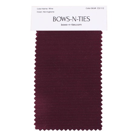 Herringbone Fabric Swatch - Wine