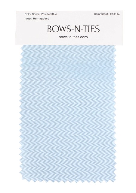 Herringbone Fabric Swatch - Powder Blue