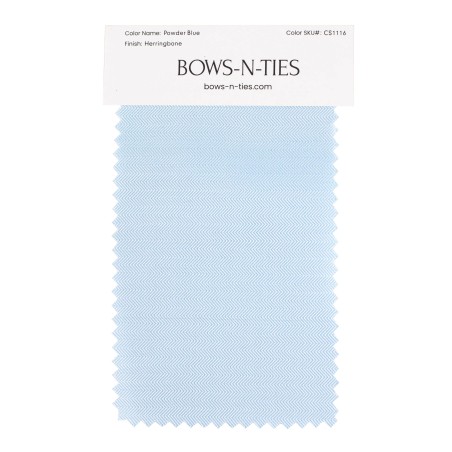 Herringbone Fabric Swatch - Powder Blue