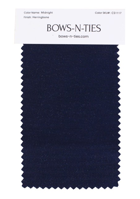 Herringbone Fabric Swatch - Midnight