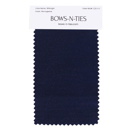 Herringbone Fabric Swatch - Midnight