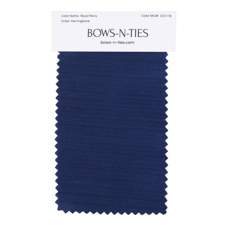 Herringbone Fabric Swatch - Royal Navy