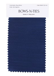 Herringbone Fabric Swatch - Royal Navy