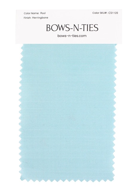 Herringbone Fabric Swatch - Pool