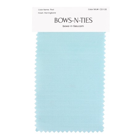 Herringbone Fabric Swatch - Pool