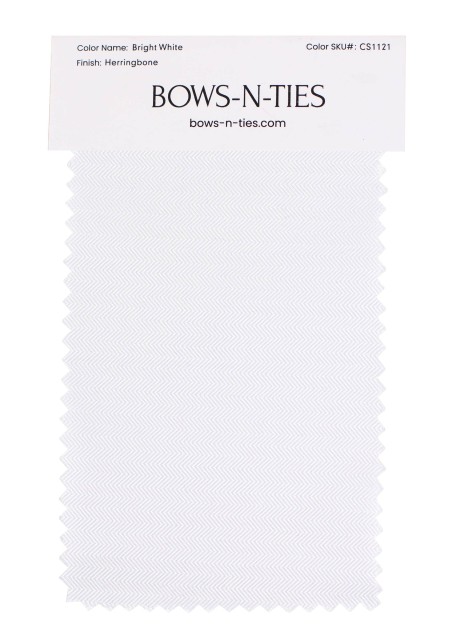 Herringbone Fabric Swatch - Bright White
