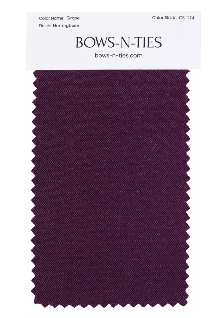 Herringbone Fabric Swatch - Grape